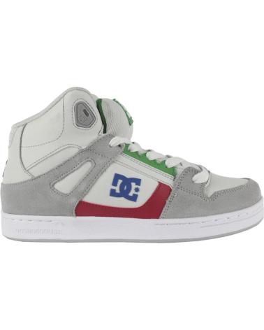 girl and boy Trainers DC SHOES PURE HIGH-TOP  GREY-GREY-GREEN XSSG