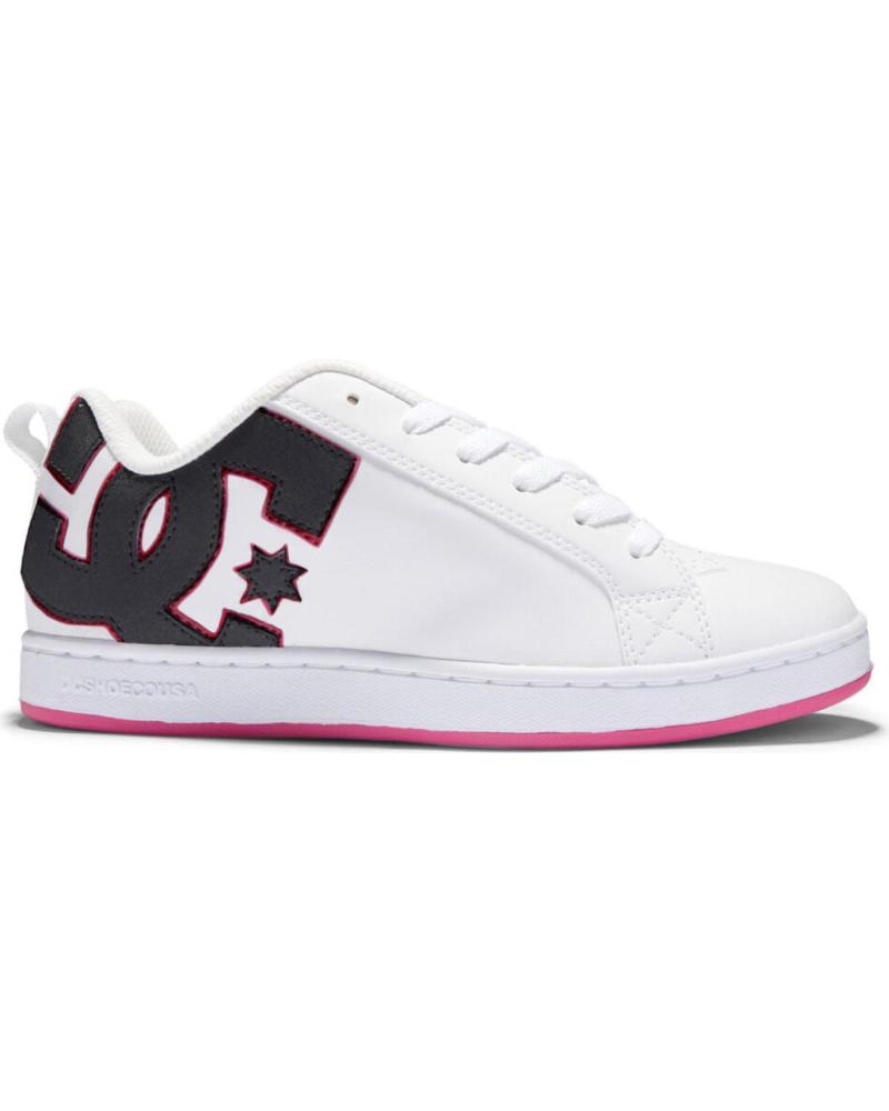 Scarpe Sport De Mujer DC SHOES COURT GRAFFIK BLACK WHITE CRAZY PINK BW1