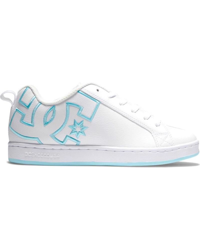 Sapatos Desportivos DC SHOES  de Mulher COURT GRAFFIK  WHITE-WHITE-BLUE XWWB