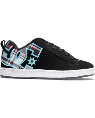 Woman Zapatillas deporte DC SHOES COURT GRAFFIK  BLACK-C BLUE PLAID BKL