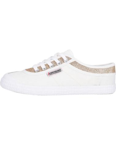 Woman and girl and boy Trainers KAWASAKI GLITTER CANVAS SHOE K194522-ES  8890 GOLD