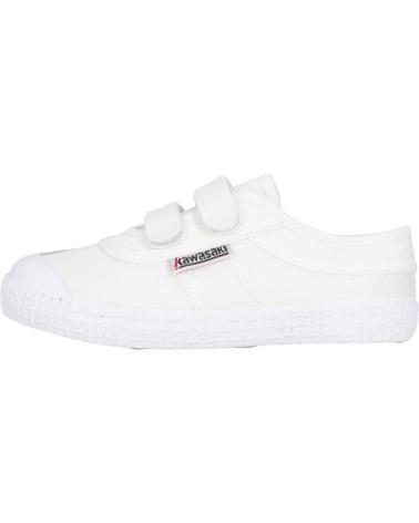 girl and boy Trainers KAWASAKI ORIGINAL KIDS SHOE W-VELCRO K202432-ES 1002S WHITE SOLID