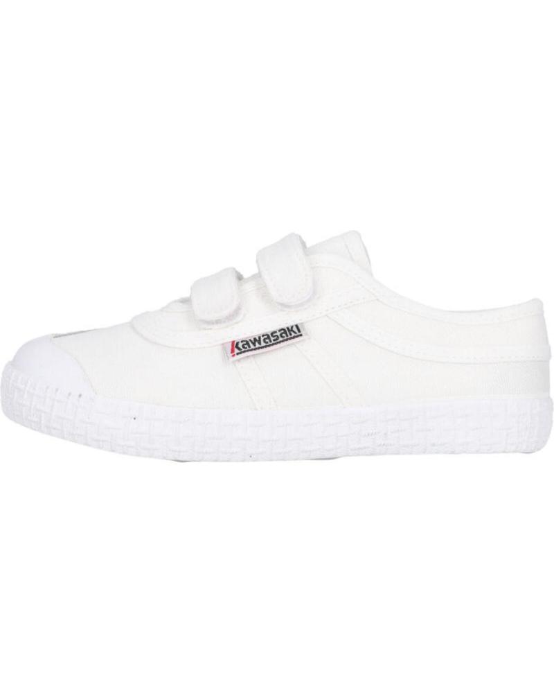 girl and boy Trainers KAWASAKI ORIGINAL KIDS SHOE W-VELCRO K202432-ES 1002S WHITE SOLID