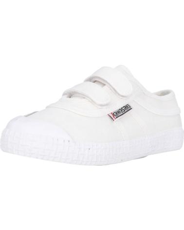girl and boy Trainers KAWASAKI ORIGINAL KIDS SHOE W-VELCRO K202432-ES 1002S WHITE SOLID