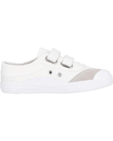 girl and boy Trainers KAWASAKI ORIGINAL KIDS SHOE W-VELCRO K202432-ES 1002S WHITE SOLID