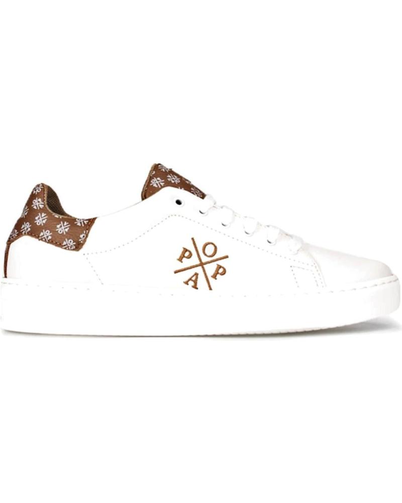 Zapatillas deporte de Mujer POPA ZAPATILLAS VICORT LOGO CUERO DS14701-003 BLANCO