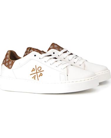 Zapatillas deporte de Mujer POPA ZAPATILLAS VICORT LOGO CUERO DS14701-003 BLANCO