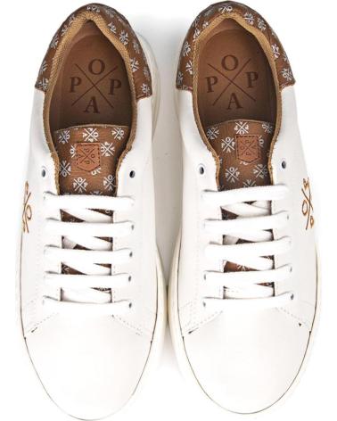 Zapatillas deporte de Mujer POPA ZAPATILLAS VICORT LOGO CUERO DS14701-003 BLANCO