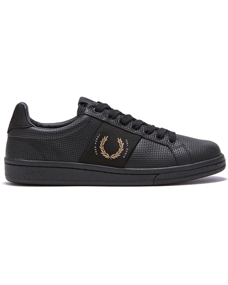 Sapatos Desportivos FRED PERRY  de Homem ZAPATILLAS PIQUE EMBOSS B4293-102  NEGRO