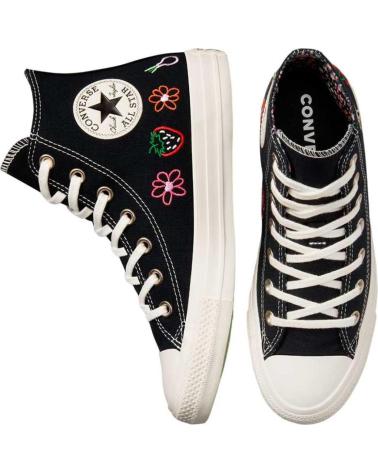 Sneaker für Damen und Mädchen CONVERSE A06065C CHUCK TAYLOR ALL STAR HI FESTIVAL STRIPE BLACK-BLACK-GREEN BEAM