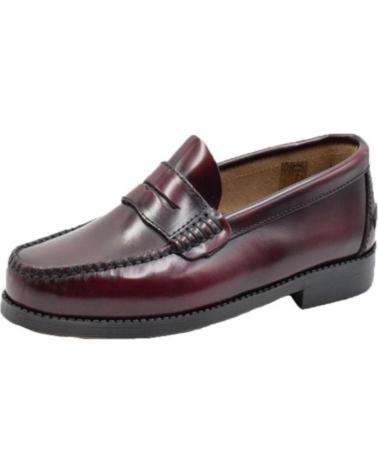 Zapatos OTRAS MARCAS  de Mujer CASTELLANOS DE PIEL BURDEOS PARA MUJER  ROJO