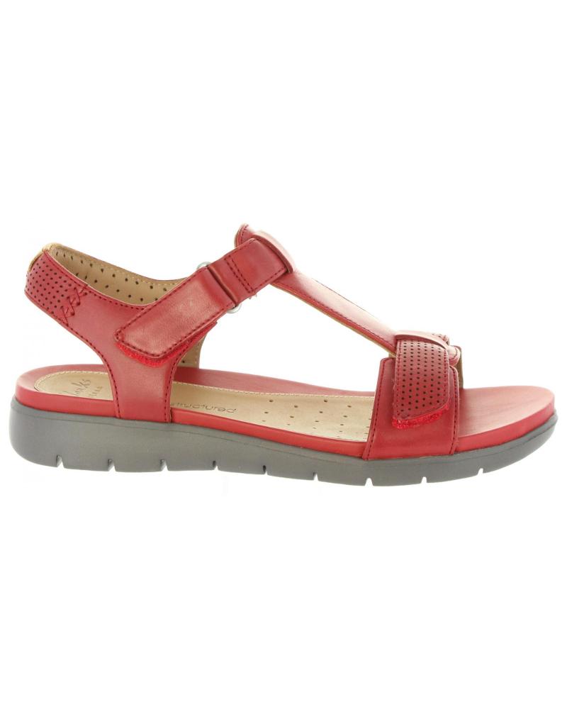 Woman Sandals CLARKS 26124068 UN HAYWOOD RED Woman Sandals CLARKS 26124068 UN HAYWOOD RED