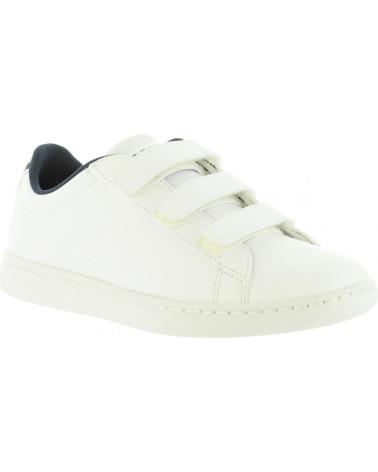 girl and boy sports shoes LACOSTE 31SPC0002 CARNABY EVO  042 WHT-NVY