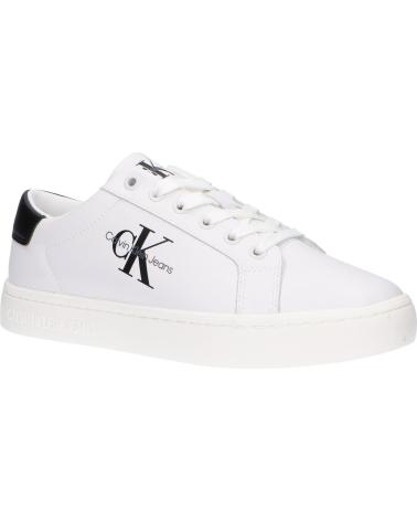 Deportivas de Mujer CALVIN KLEIN YW0YW01269 CLASSIC CUPSOLE YBR BRIGHT WHITE-BLACK