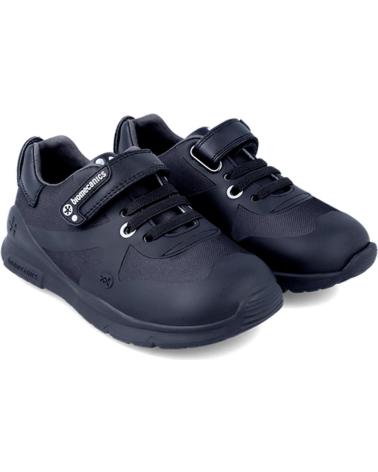 Deportivas de Niña y Niño BIOMECANICS ZAPATO COLEGIAL CON VELCRO NEGRO REJILLA