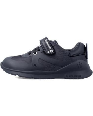 Deportivas de Niña y Niño BIOMECANICS ZAPATO COLEGIAL CON VELCRO NEGRO REJILLA