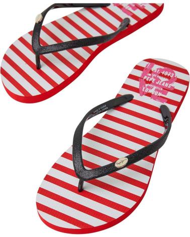 Woman Flip flops PEPE JEANS CHANCLAS RAKE LOVE RED