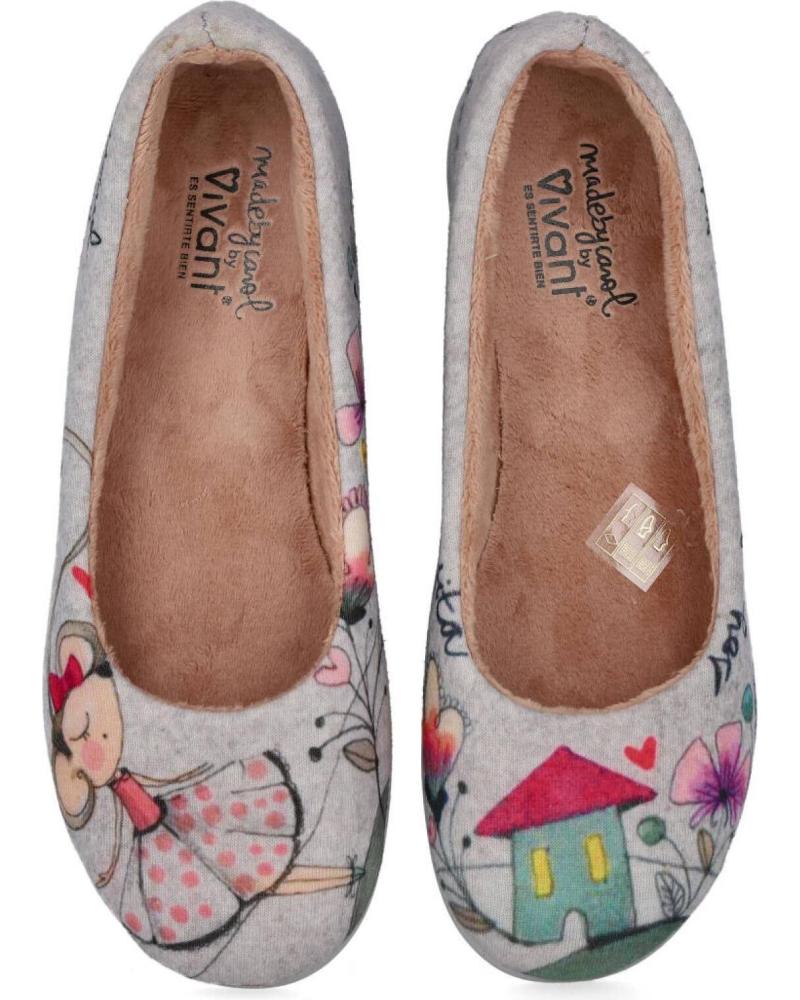 Calzado De Casa De Mujer VIVANT BAC222305GR ZAPATILLAS DE CASA M GRIS