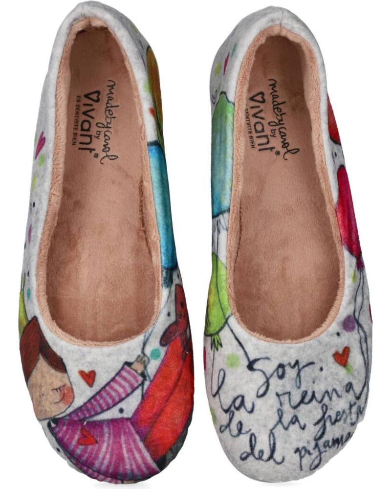 Pantofole VIVANT  per Donna BA-C-222310 ZAPATILLAS DE CASA M  GRIS