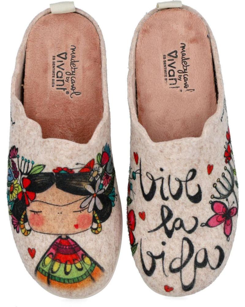 Pantofole VIVANT per Donna IL-C-212660BE ZAPATILLAS DE CASA BEIG Pantofole VIVANT per Donna IL-C-212660BE ZAPATILLAS DE CASA BEIG