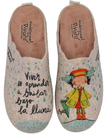 Pantofole VIVANT  per Donna ILC232025FIBE ZAPATILLAS DE CASA  BEIG