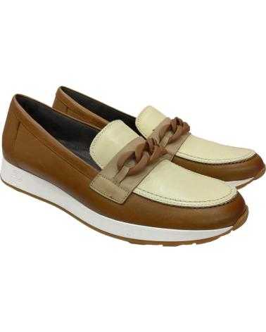 Zapatos de Mujer PITILLOS MOCASINES PIEL COMBINADO CUERP CUERO-CREMA-A-TAUPE