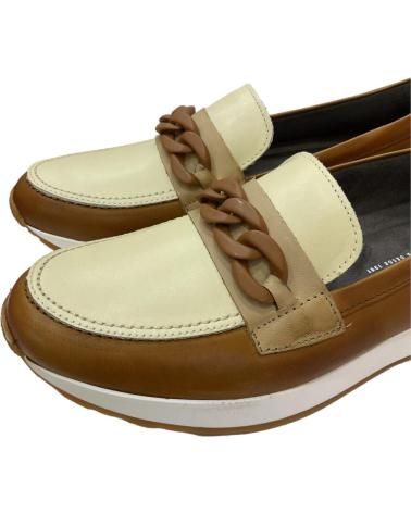 Zapatos de Mujer PITILLOS MOCASINES PIEL COMBINADO CUERP CUERO-CREMA-A-TAUPE