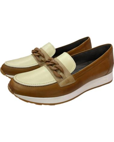 Zapatos de Mujer PITILLOS MOCASINES PIEL COMBINADO CUERP CUERO-CREMA-A-TAUPE