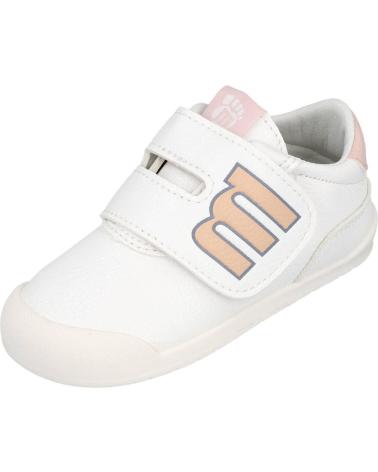 Deportivas MTNG  de Niña 48909 CALZADO RESPETUOSO PARA BEBE  BLANCO-NUDE