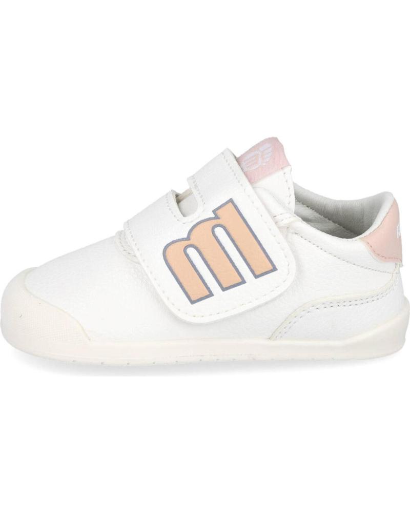 Deportivas MTNG  de Niña 48909 CALZADO RESPETUOSO PARA BEBE  BLANCO-NUDE