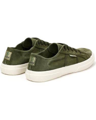 NATURAL WORLD - SNEAKER LONA OLD BLOSSOM 901E VERDE VARIOS COLORES