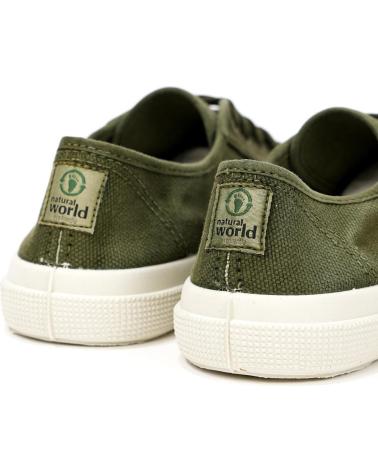 NATURAL WORLD - SNEAKER LONA OLD BLOSSOM 901E VERDE VARIOS COLORES
