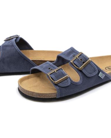 NATURAL WORLD TROPIC 7001E DOUBLE BUCKLE NAVY SANDAL AZUL MARINO