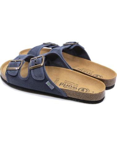 NATURAL WORLD TROPIC 7001E DOUBLE BUCKLE NAVY SANDAL AZUL MARINO