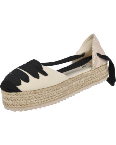 Sandali per Donna L&R SHOES LR SHOES Q-10D ALPARGATAS PLANAS MUJER BEIG-NEGRO