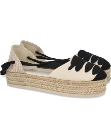 Sandali per Donna L&R SHOES LR SHOES Q-10D ALPARGATAS PLANAS MUJER BEIG-NEGRO