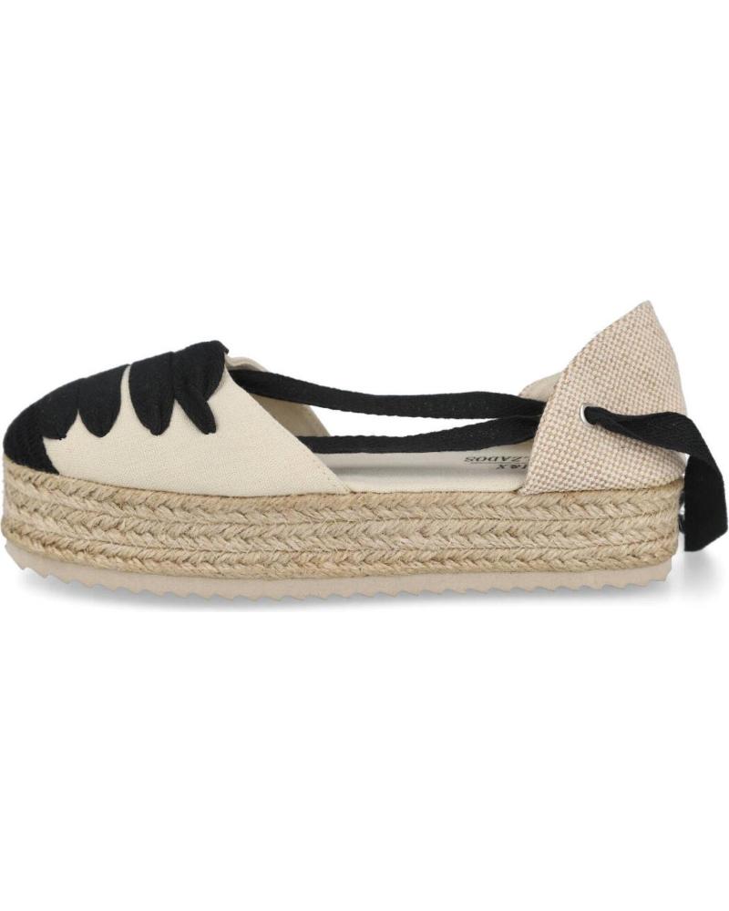 Sandali per Donna L&R SHOES LR SHOES Q-10D ALPARGATAS PLANAS MUJER BEIG-NEGRO