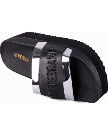 Woman Flip flops  THEWHITEBRAND HIGH TWB RELIEF SILVER NEGRO-PLATA