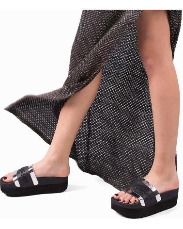 Woman Flip flops  THEWHITEBRAND HIGH TWB RELIEF SILVER NEGRO-PLATA