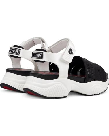 Sandali per Donna ED HARDY OVERLAP SANDAL BLACK-WHITE BLANCO