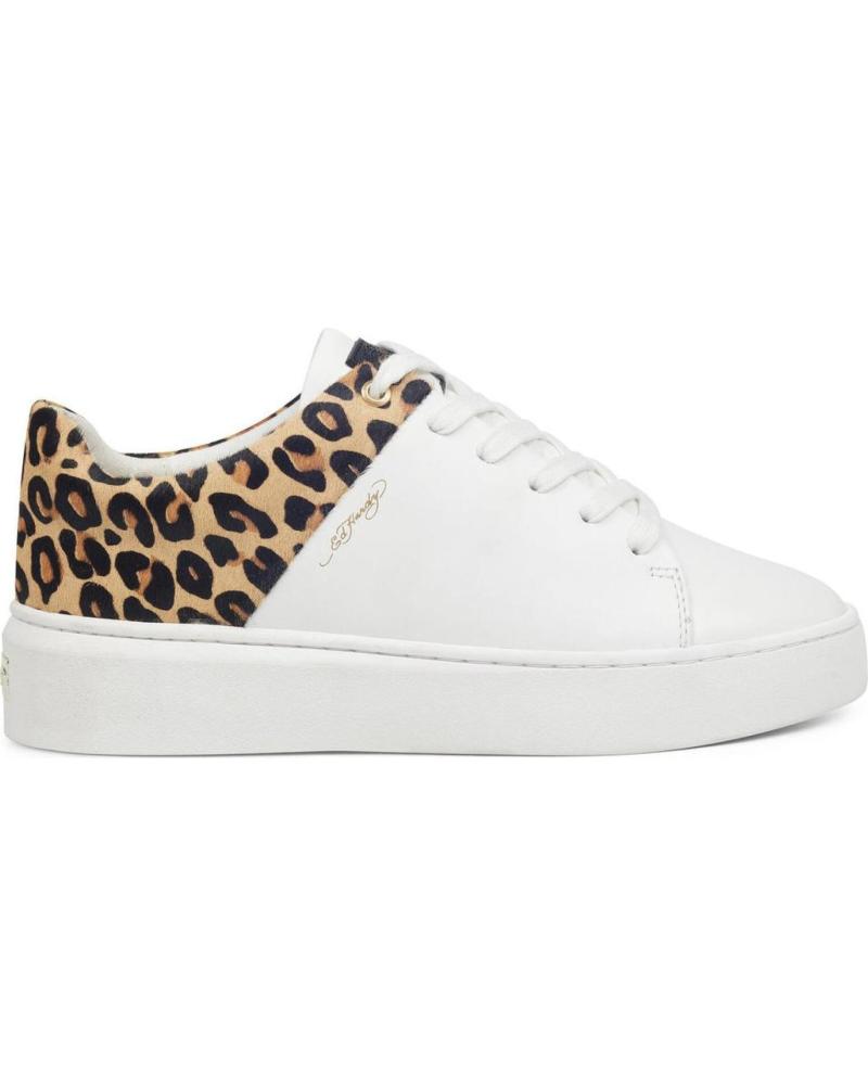 Zapatillas deporte ED HARDY  pour Femme WILD LOW TOP WHITE LEOPARD  BLANCO