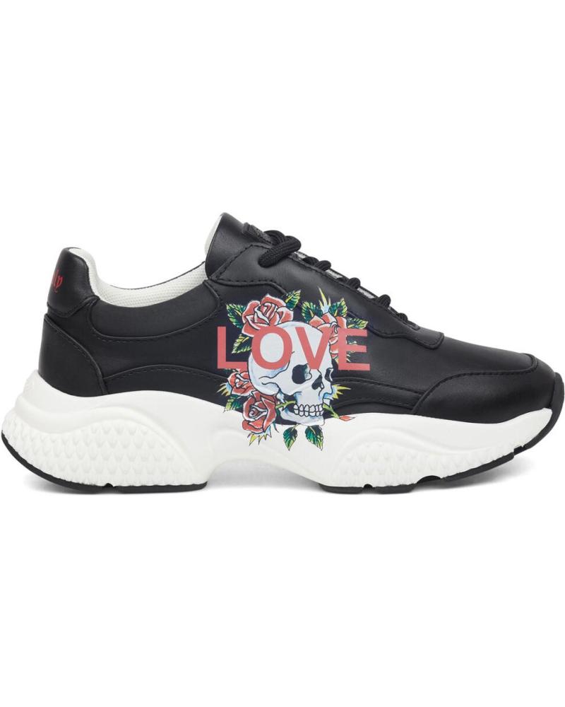 Sapatos Desportivos ED HARDY  de Mulher INSERT RUNNER-LOVE BLACK-WHITE  NEGRO-BLANCO