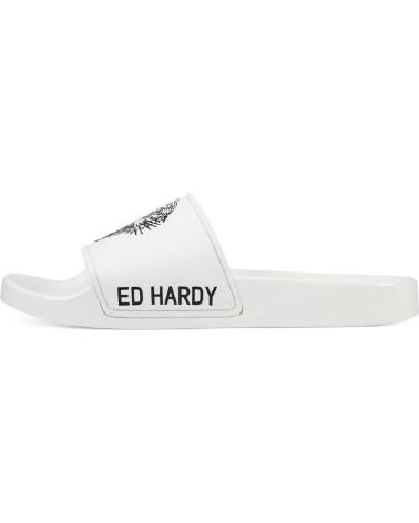 Tongs ED HARDY  pour Homme SEXY BEAST SLIDERS WHITE-BLACK  BLANCO-NEGRO