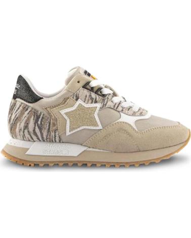 Atlantic Stars Sneakers Donna GHALAC-GSSS-DR19, Grigio, Tomaia In Tessuto Scamosciato, Suola Gomma, Tacco 3cm, Punta Rotonda, Taglia 3 UK