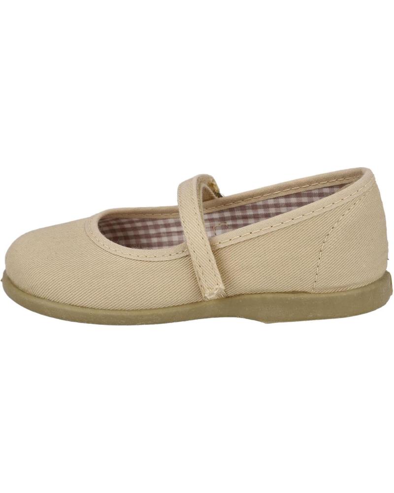 Bailarinas de Niña BUBBLE BOBBLE 950 MERCEDITAS LONA NINA BEIG