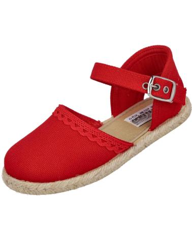 Zapatos de Niña L&R SHOES LR SHOES 263-001 ALPARGATAS ESPARTO NI ROJO