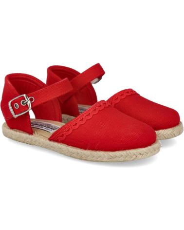 Zapatos de Niña L&R SHOES LR SHOES 263-001 ALPARGATAS ESPARTO NI ROJO