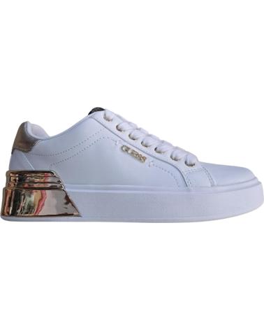 Deportivas GUESS  de Mujer ZAPATILLA PLACA DORADO  BLANCO