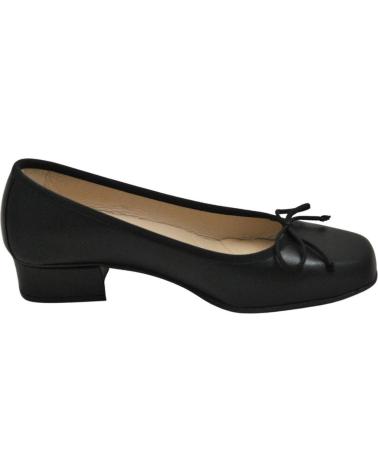 Escarpins DCHICAS  pour Femme - ZAPATO ESTILO BAILARINA MUJER PIEL LISA TACON  LUX NEGRO