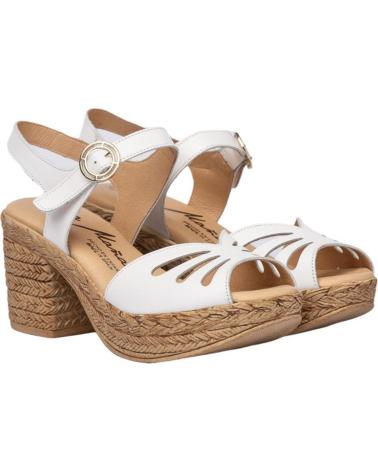 Sandales EVA MAÑAS  pour Femme SANDALIA PIEL 1229  BLANCO